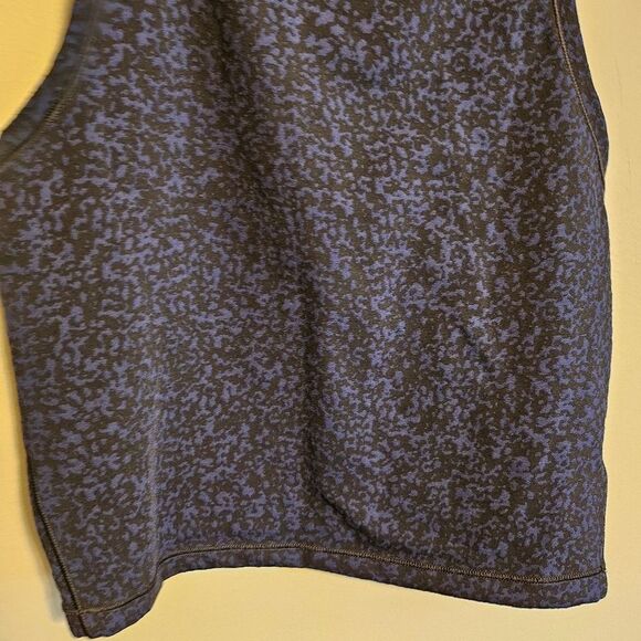 Athleta Shanti Crop Jacquard Racerback Tank Top Black and Blue Small - Picture 3 of 7